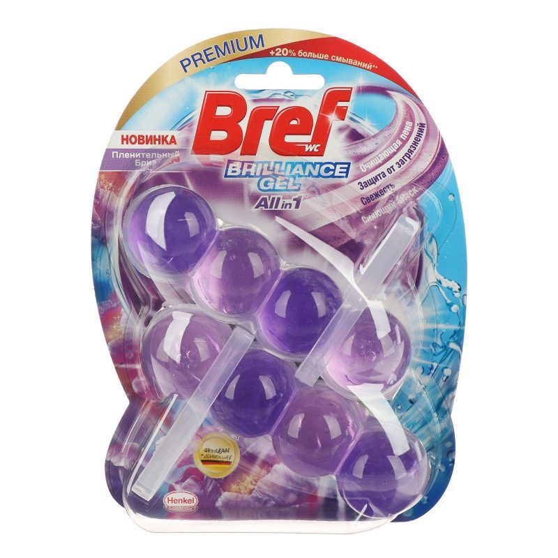 Освежитель для унитаза BREF Brilliance Gel Пленительный бриз 2 * 42 г * 10 7317902