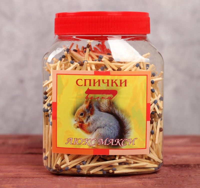 Спички ЛЮКС наполнением 1100шт. ПЭТ-банка   2799728