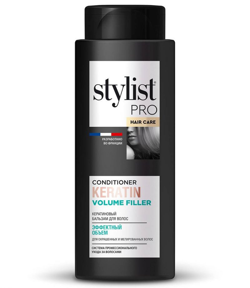 Бальзам д/волос STYLIST PRO Кератиновый эффектный объем 280 мл