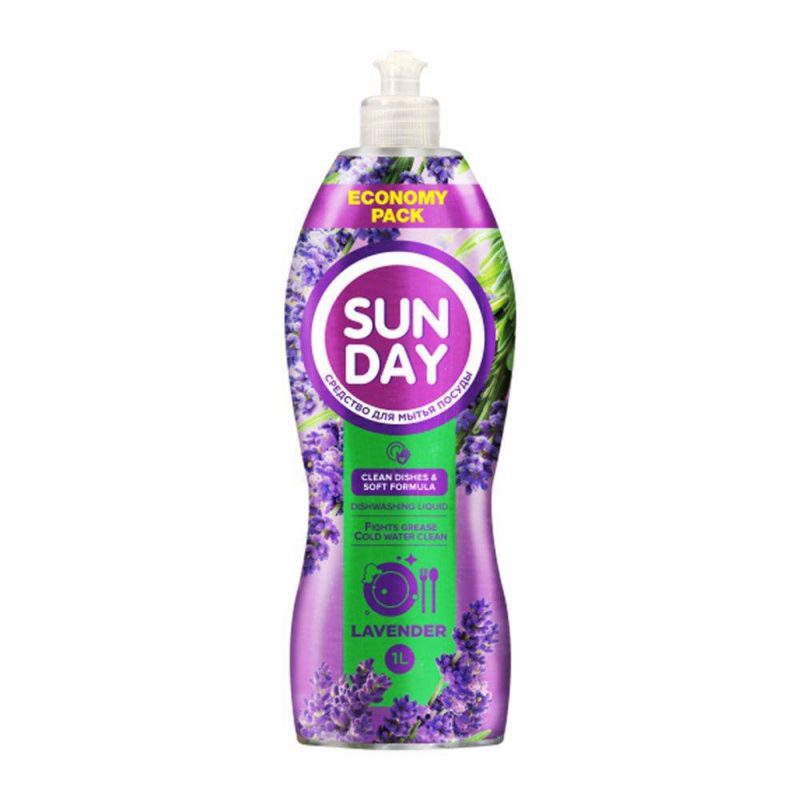 Средство д/мытья посуды  "Sunday Лаванда" парфюмированное 1 литр