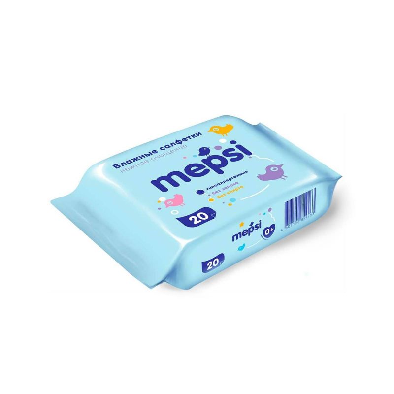 Салфетки влажные детские Mepsi, 20 шт 3570735