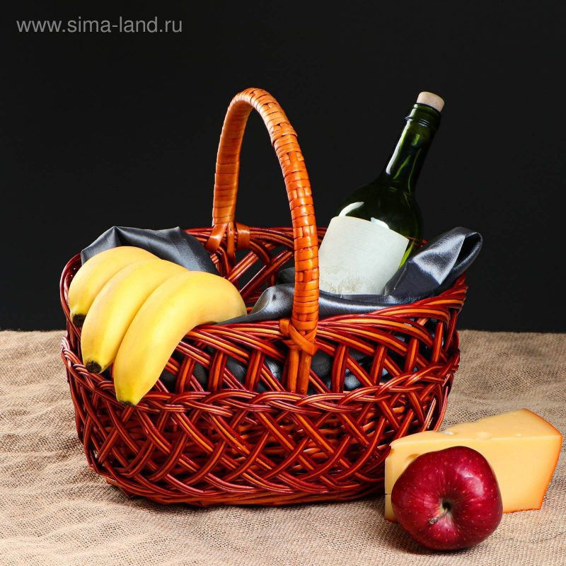 Корзина из лозы "Ажурная", бронза, Тип 3 4898024