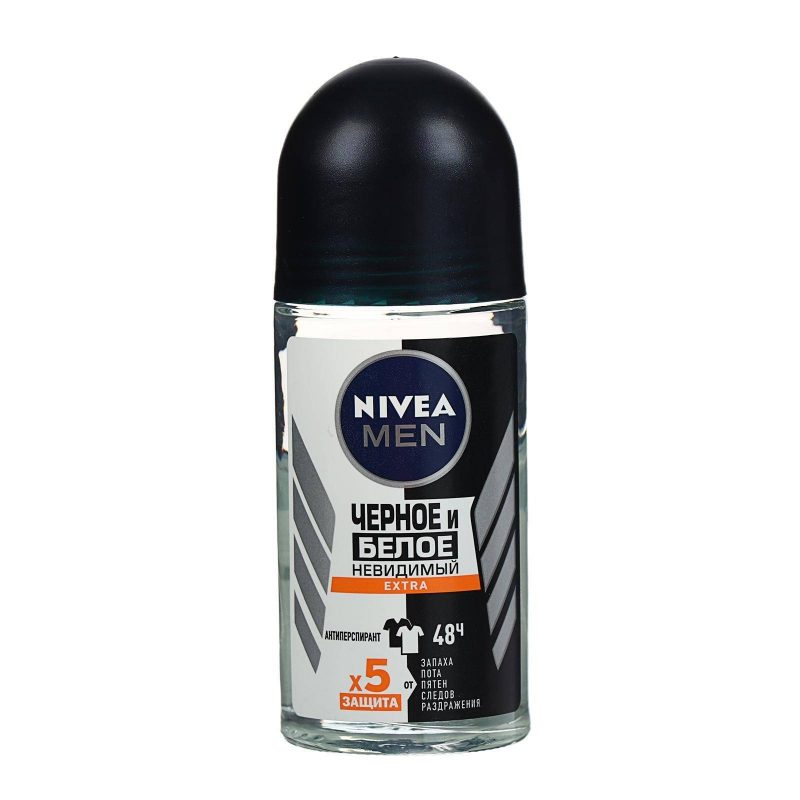 Антиперспирант шариковый Nivea Men "Extra. Защита для черного и белого", 50 мл 5928380