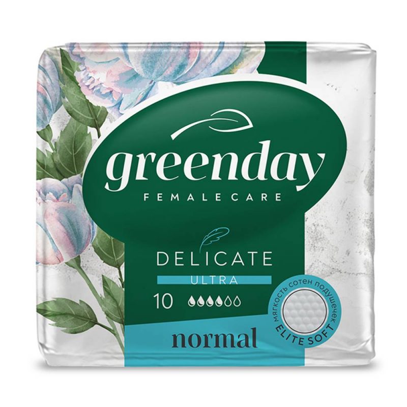 Прокладки ежедн. GREEN DAY Delicate Ultra Normal Dry 10 шт