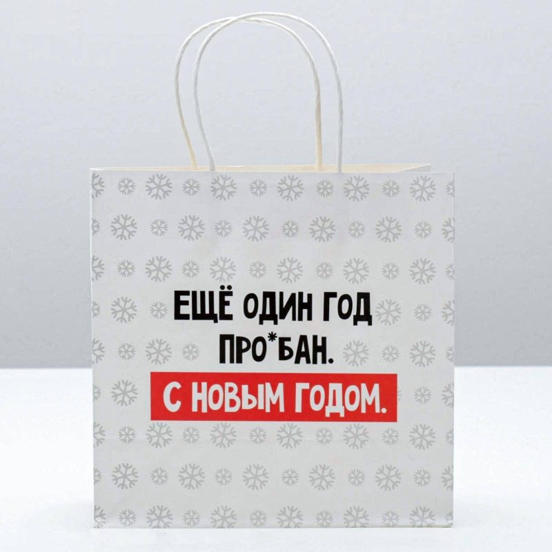 Пакет подарочный «Ещё один год», 22 × 22 × 11 см   4865436