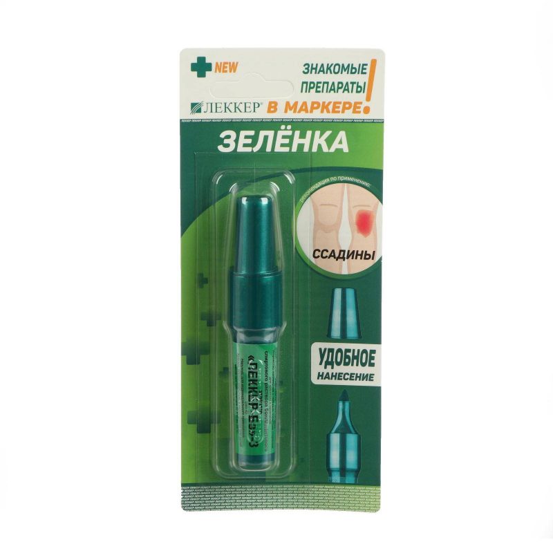 Зеленка Lekker Бриллиантовый зелёный 1%, тип-3, 5 мл. 1158083