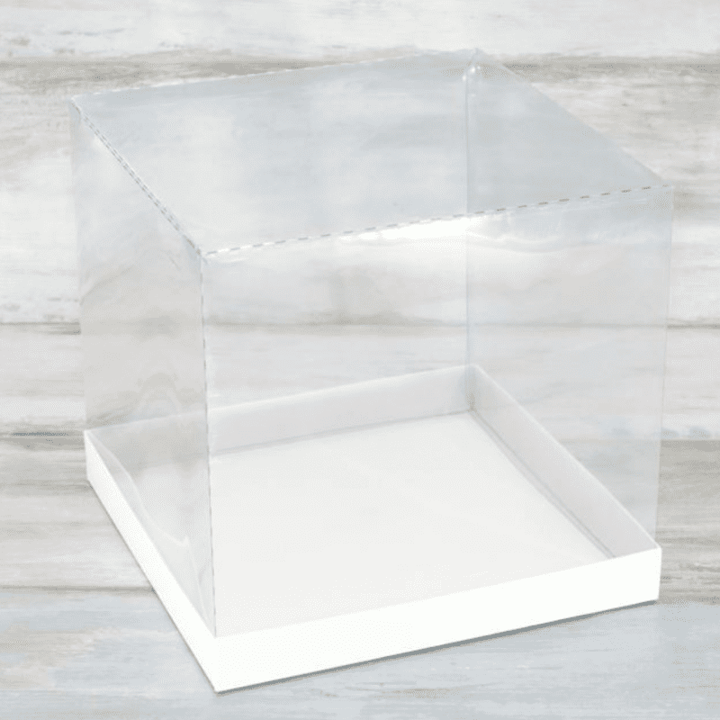 Коробка для пряничного домика (VM) - 26,2 х 26,2 х 25 см, цвет - белый