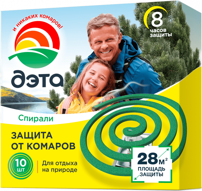 Спирали Дэта  инсетицидные от комаров и летающих насекомых 10шт. 1/30