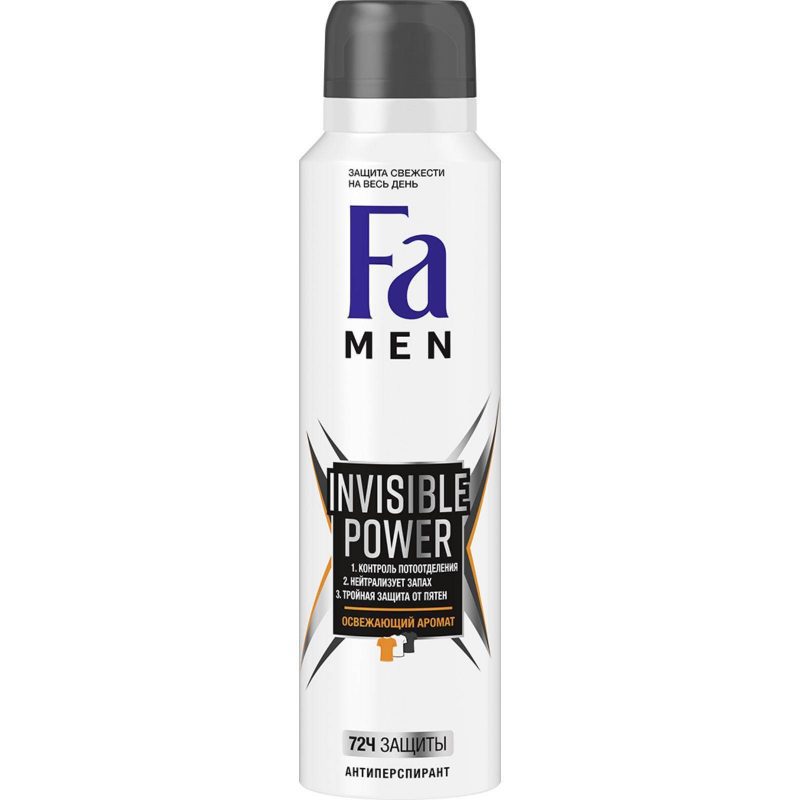 Дезодорант Fa Men Xtreme Invisible Power, аэрозоль, 150 мл 1156774