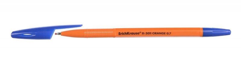 Ручка шариковая ErichKrause R-301 Orange Stick синяя, 0,7 мм *50/3200