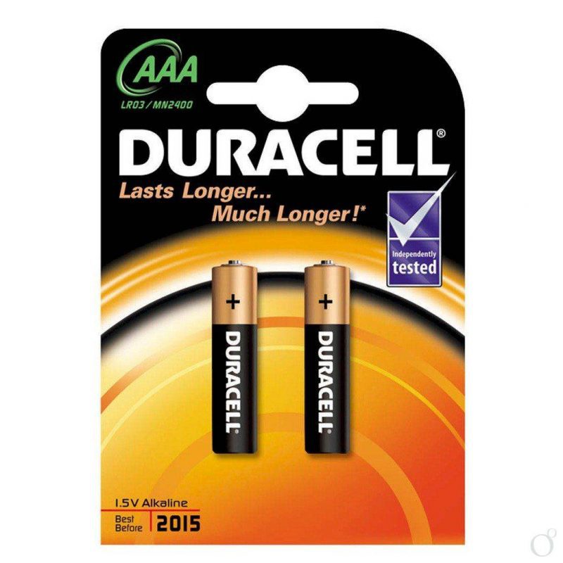 Батарейки «Duracell LR03 ААА», 2 шт. в упаковке (блистере), 12 упаковок в коробке
