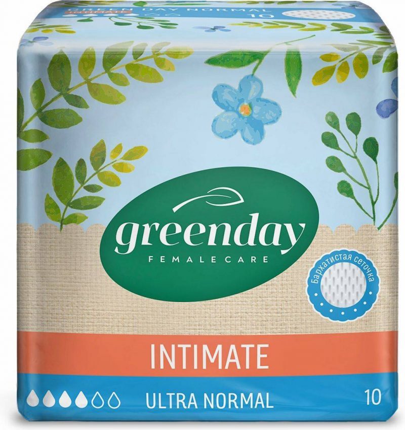 Прокладки ежедн. GREEN DAY Intimate Ultra Normal Dry 10 шт