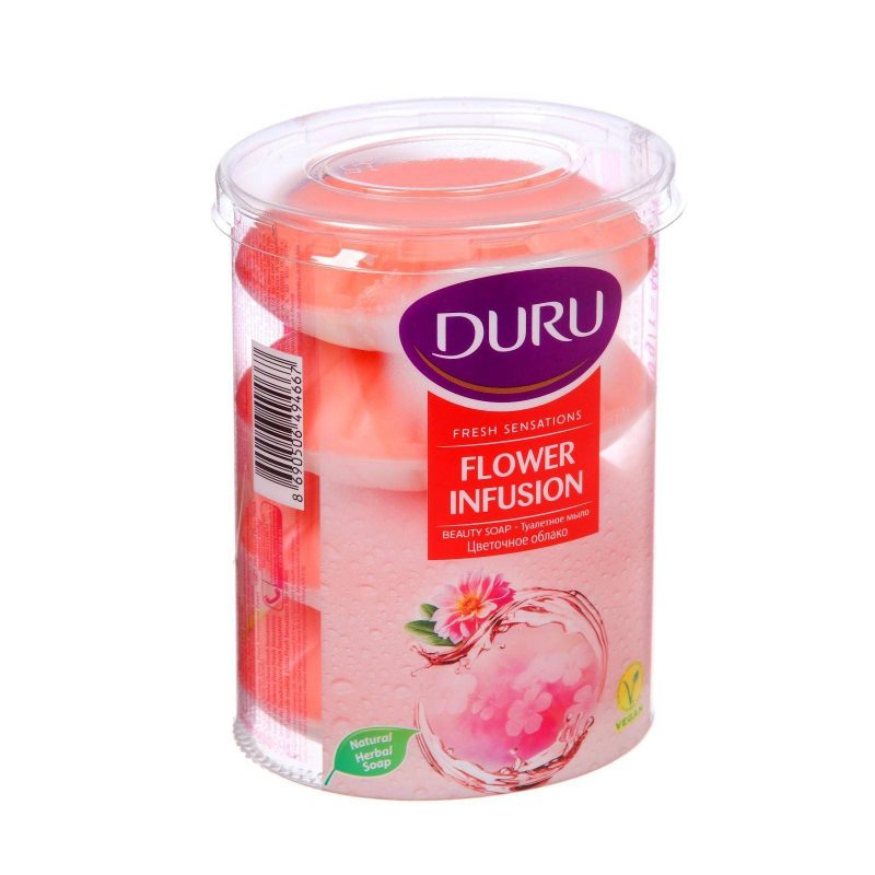 Туалетное мыло DURU FRESH "Цветочное облако" 110 г (4 шт) 7362065