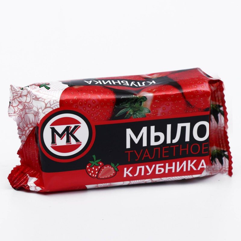 Мыло туалетное "Клубника" в цветной обертке, 90 г 6477528