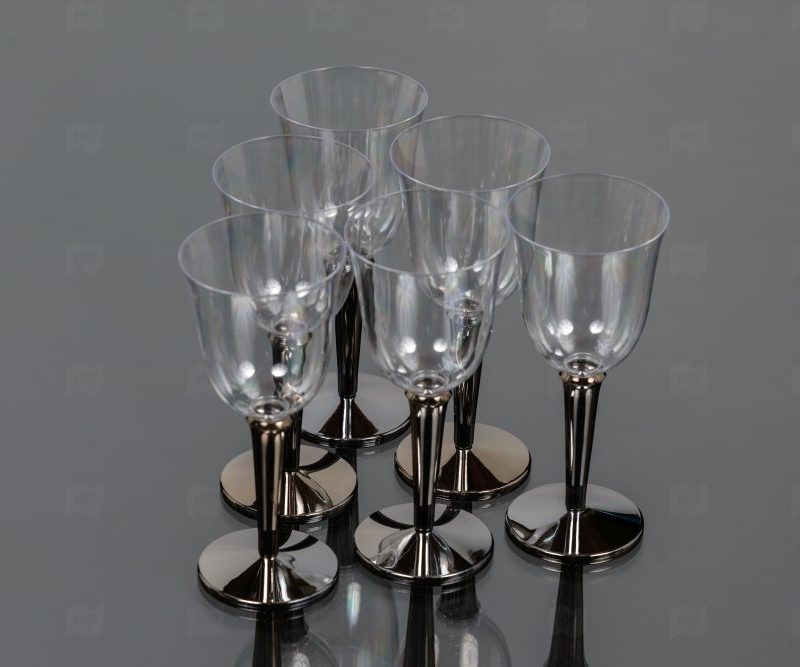 Бокал Sinior Banketto с серебряным основанием 250мл 6шт