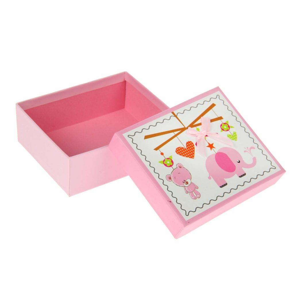 Коробка подарочная "Слоник", розовая, 12 х 14 х 5 см 2437297