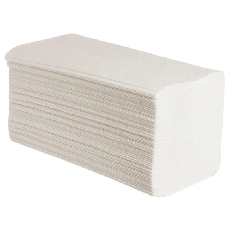 Листовые полотенца V сложение, 2 сл, 200лист, белый.22*22см