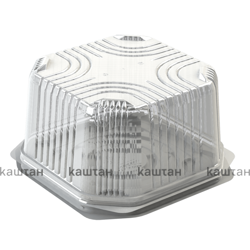 Контейнер одноразовый пластиковый упаковочный УК-261ВБ, ПЭТ, прозрачная, ПЩ-3,78 Б