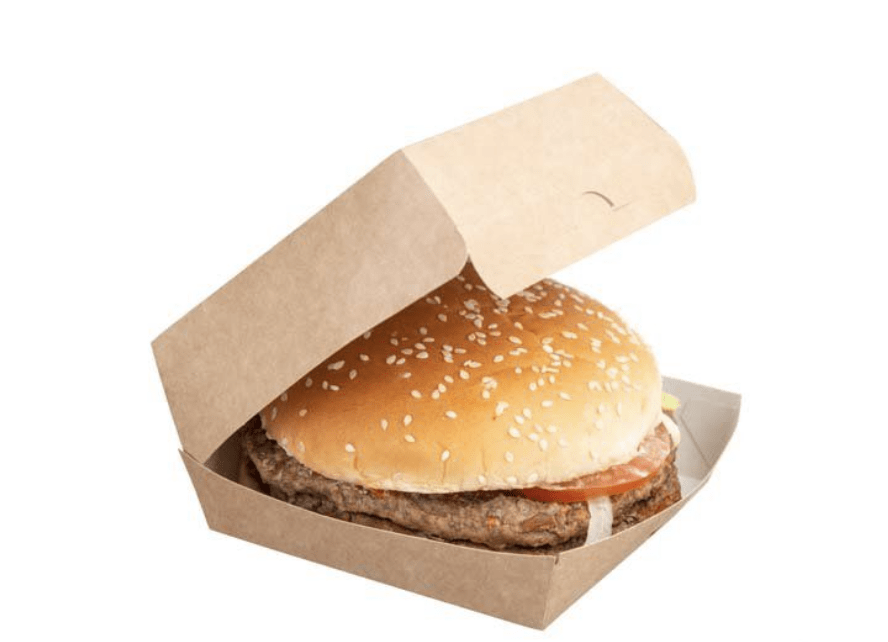 Коробка для гамбургера 110х110х60 КРАФТ (M)*300 Оригамо