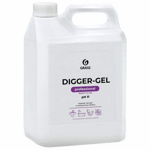 Средство д/чистки сантехники Digger-Gel 5,3кг Грасс