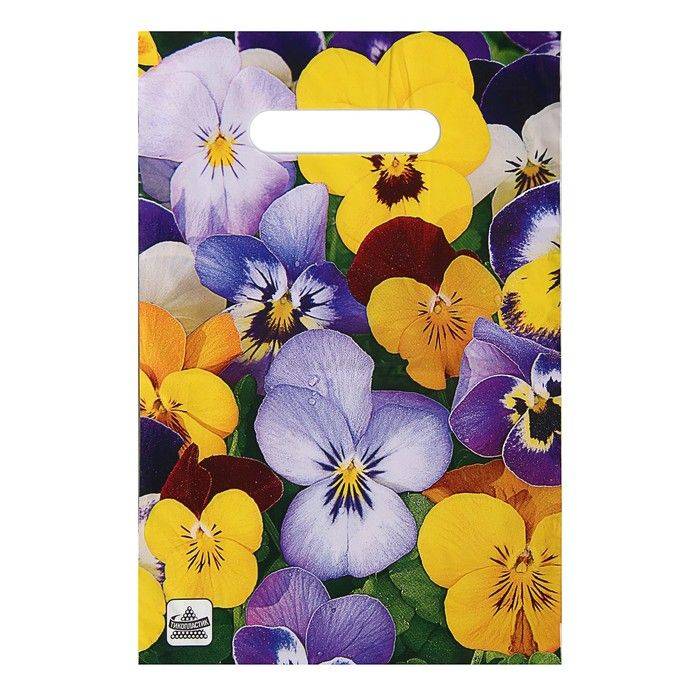 Пакет "Анютины глазки" new, полиэтиленовый с вырубной ручкой, 20х30 см, 30 мкм   2879937