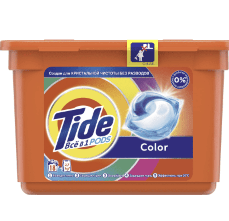 TIDE СМС жидк. в растворимых капсулах Color 18х22.8г