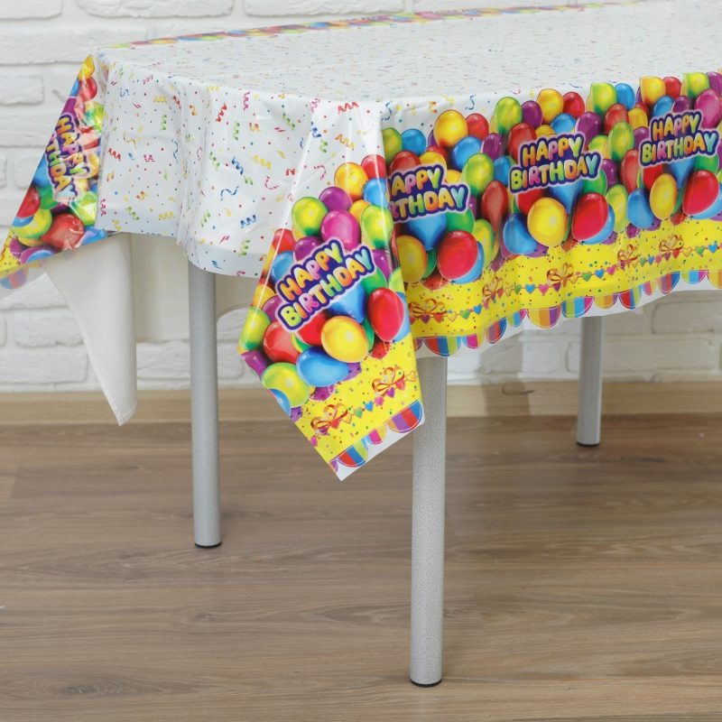 Скатерть "День Рождения" 120 х 180 см, 35 мкм 2366845
