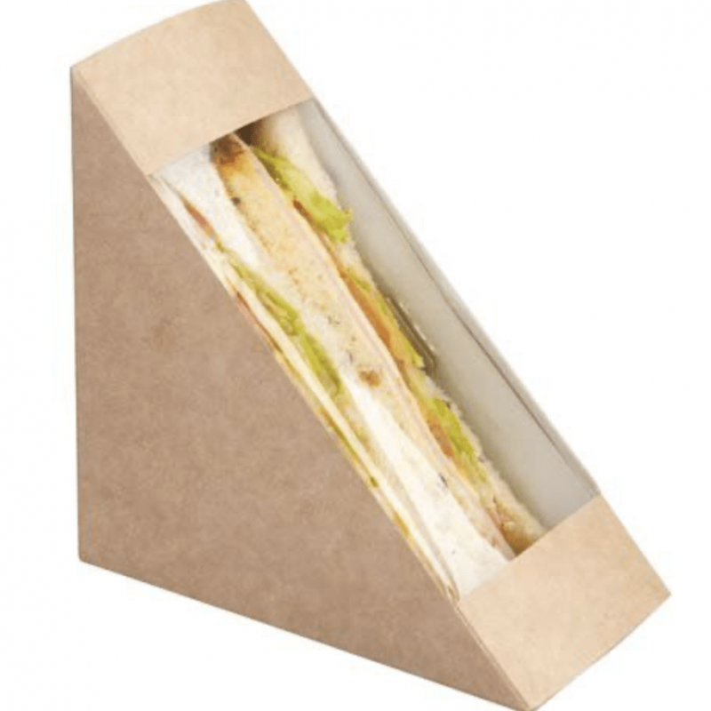 Упаковка 124х124х38 под сэндвич с прозрачным окном *300 Оригамо