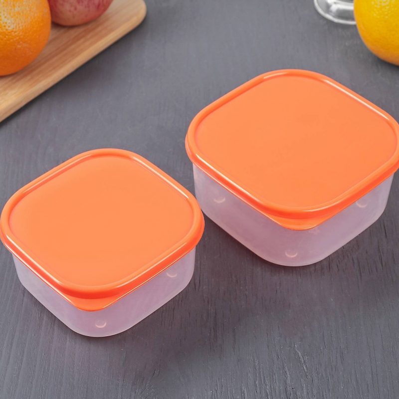 Набор пищевых контейнеров 2 шт 0,45; 0,7  л , цвет оранжевый 1333875