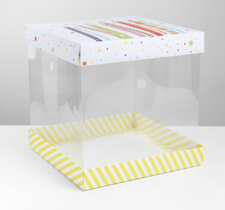 Складная коробка под торт «Поздравляю!», 30 × 30 см 3929579