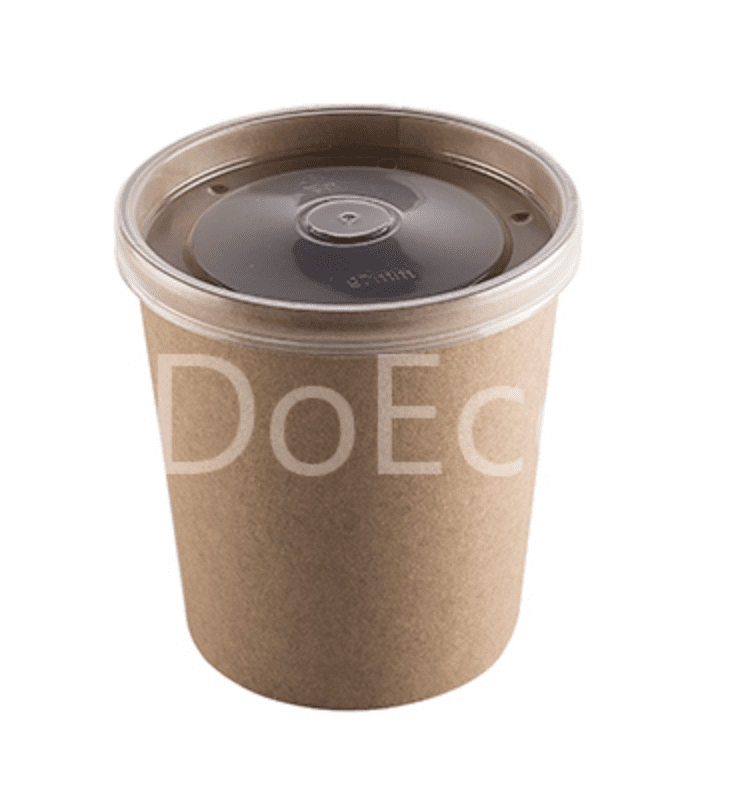Упаковка ( крафт) ECO SOUP ECONOM 32С (1000мл) с прозрачной крышкой* 250