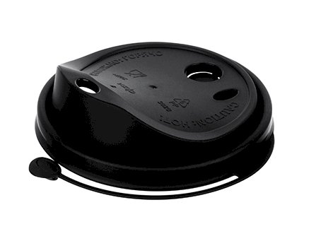 Крышка РР д/стакана d 90 мм черная  С КЛАПАНОМ *50/1000