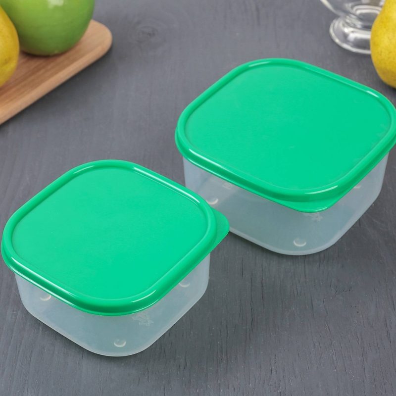 Набор пищевых контейнеров 2 шт 0,45; 0,7  л , цвет зелёный 1333876