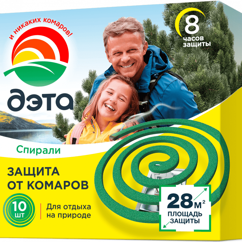 Спирали Дэта  инсетицидные от комаров и летающих насекомых 10шт. 1/30