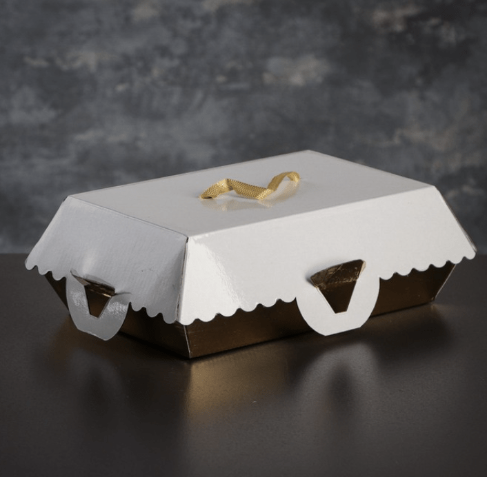 Упаковка для пирожных, BON BON, премиум, золотое основание, 23 x 14,5 x 10 см (3900016)