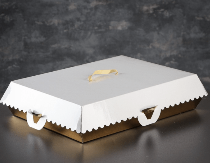 Упаковка для пирожных, BON BON, премиум, золотое основание, 27,5 x 18,5 x 10 см (3900018)