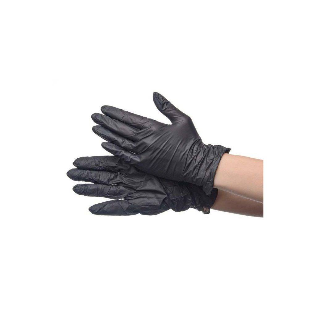 Перчатки нитриловые Optiline черные M *200/2000