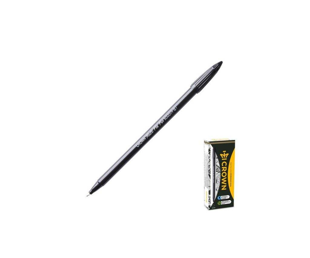 Ручка капиллярная Офис Crown СМР-5000 0.6 черная ЦЕНА ЗА 1 ШТ!!! 1088412