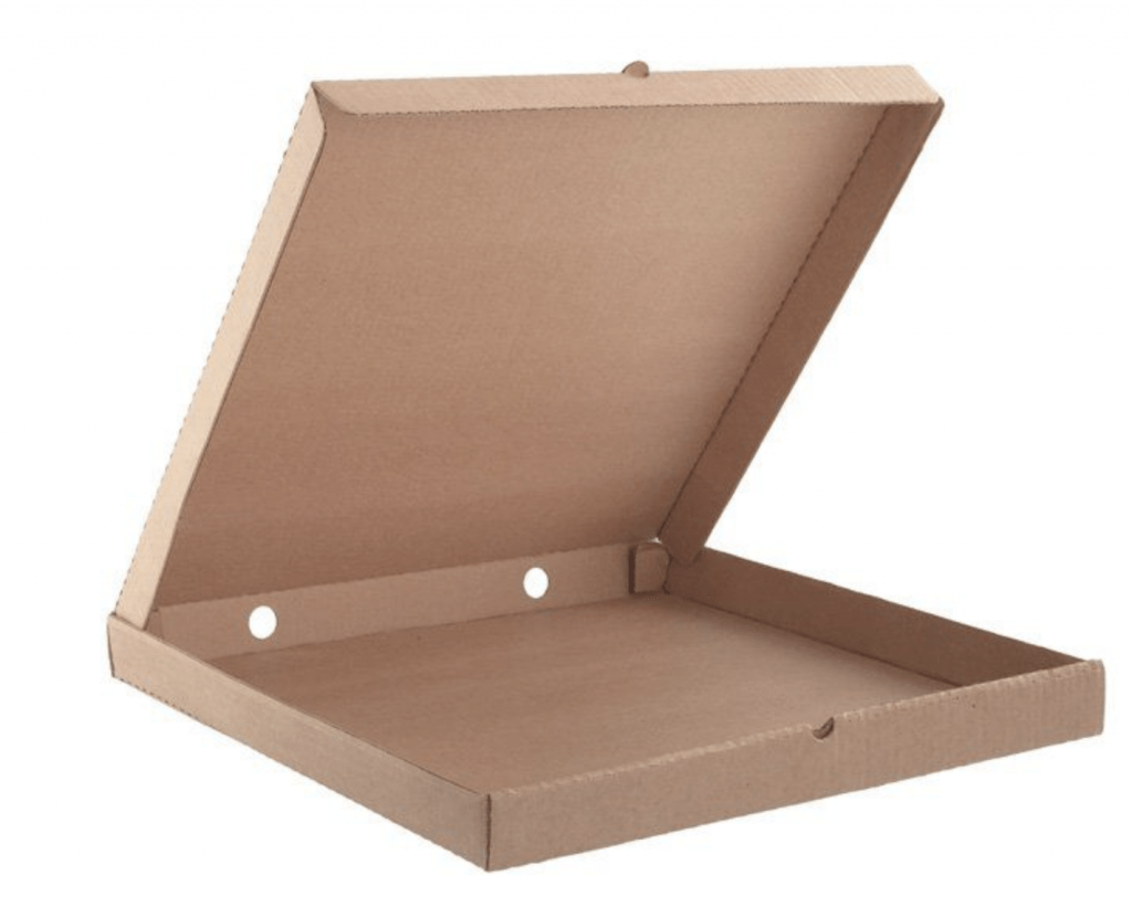 Коробка под пиццу, 420х420х40 мм, бурая, 50 шт. в упаковке