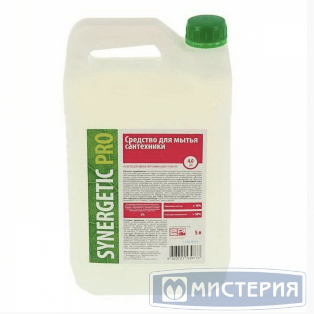 Средство кислотное для мытья сантехники "Синергетик PRO" 5л 1 шт/упак 4 упак/кор "Synergetic"