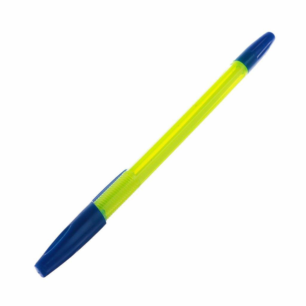 Ручка шариковая LANCER Office Style 820 узел 0.5 синий, корп. желт неон   4195481