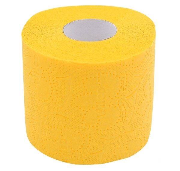 Туалетная бумага 3 слоя 4 рулона в упаковке желтая Wiloo *14