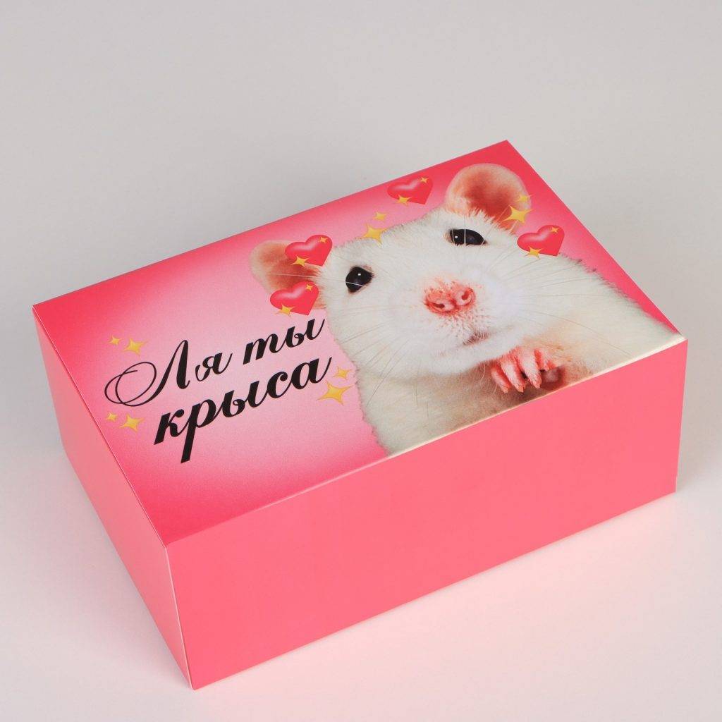 Коробка сборная «Крыса», 18 × 12 × 8 см 7323088