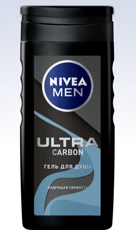 Нивея гель для душа мужской Ultra carbon 250мл