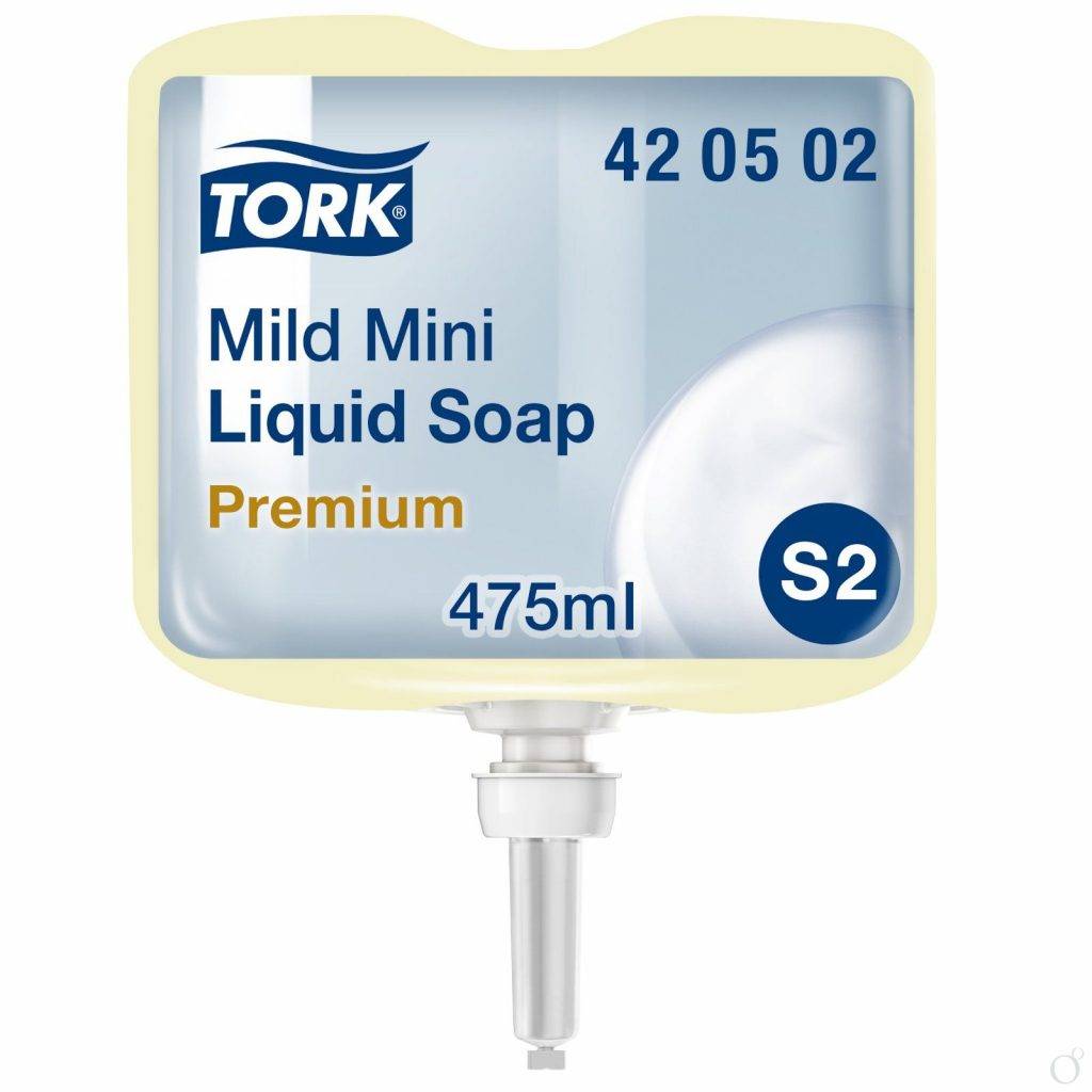Мыло жидкое мягкое картриджное «Tork Premium mini», 0,475 л, 8 шт. в упаковке