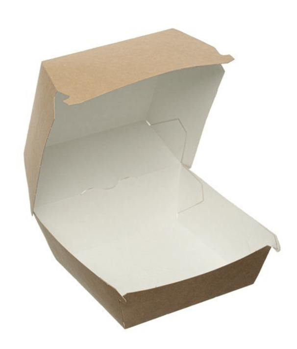 Коробка для гамбургера 120х120х100 КРАФТ (XL)*400 Оригамо