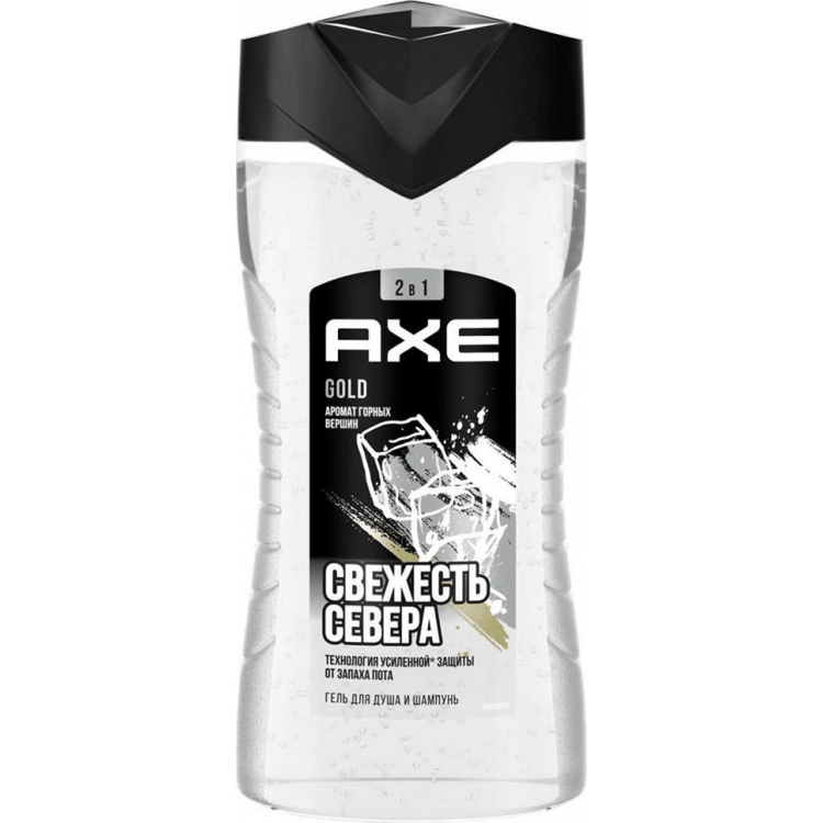 Гель д/душа и шампунь Axe 250мл Голд