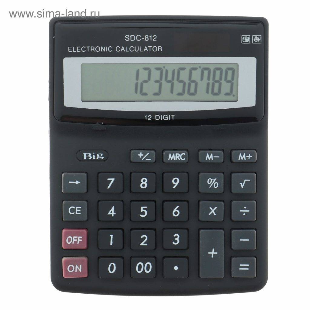 Калькулятор настольный 12/разрядный 812V