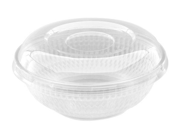 Контейнер-миска(SL-750) PR-750, 750 мл, диаметр 140 мм, прозрачная, 800 штук крышка 17-1918