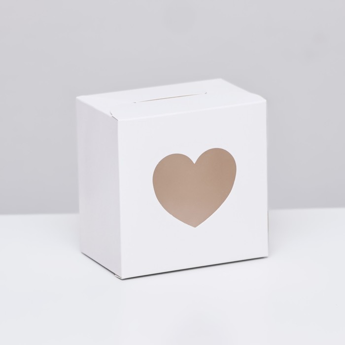 Коробка сборная белая, 10 × 10 × 6,5 см 9898735